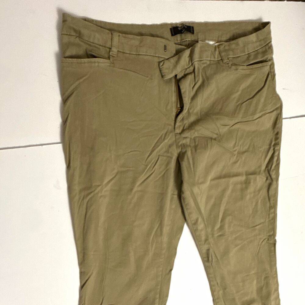 Riders by Lee Men's Beige Chino Bootcut Pants W36 Twill Flat Front Pockets